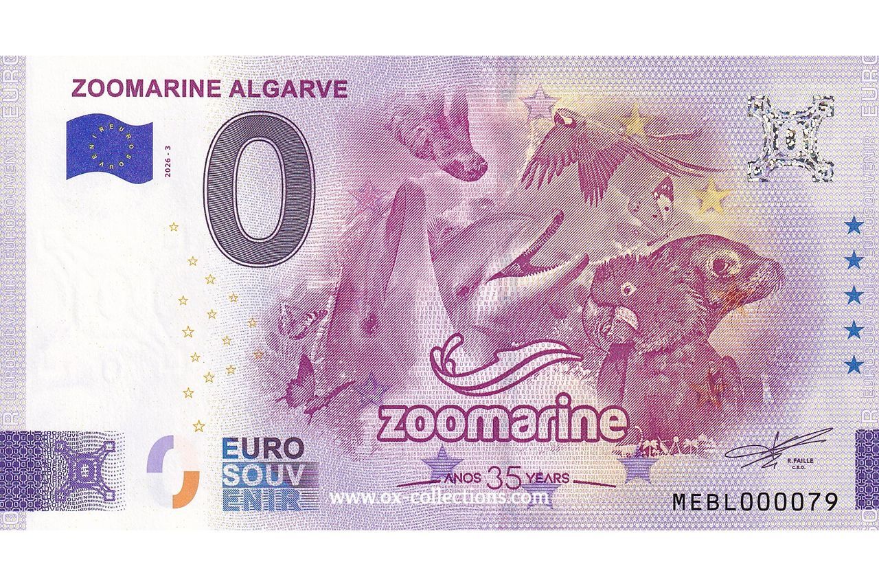 0 Euro-Schein Zoomarine Algarve 2026-3 Souvenir