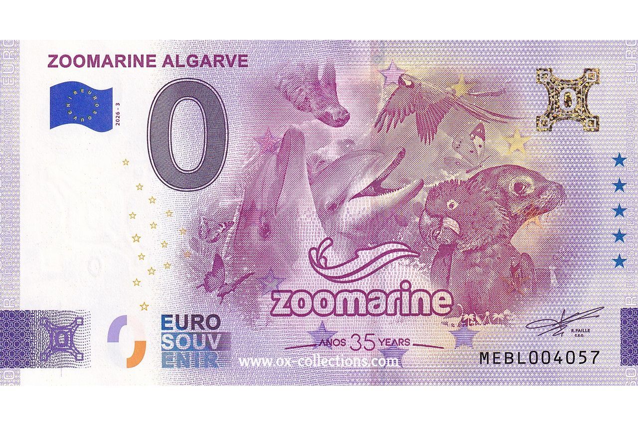 Billet 0 euro Zoomarine Algarve 2026-3 Gold souvenir