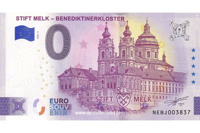 0 Euro-Schein Stift Melk Benediktinerkloster 2026-3 Souvenir