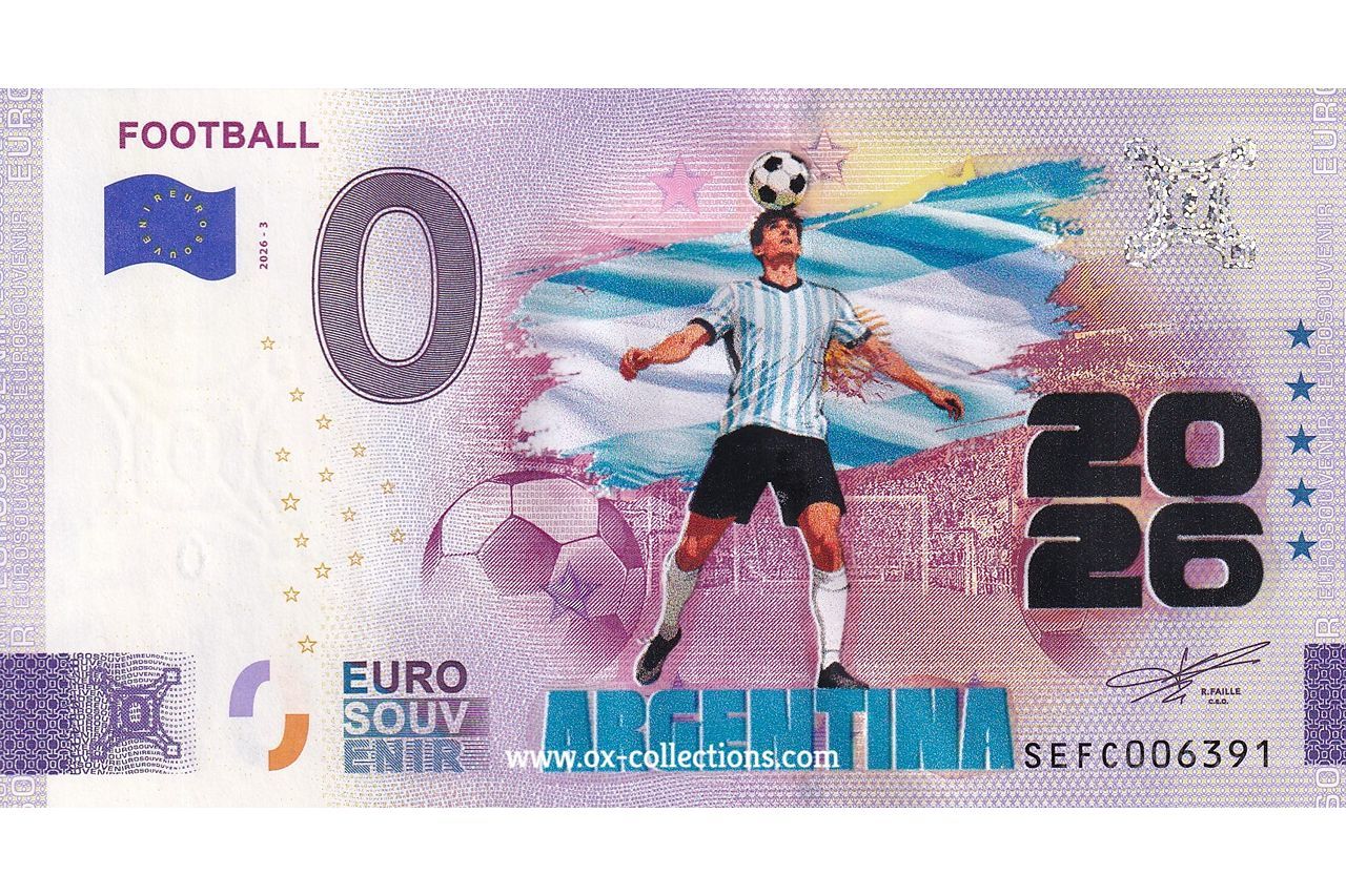 IT - Football 2026-3 Argentina COLOR 0-Euro-Schein Football Argentina COLOR 2026-3-AR Souvenir