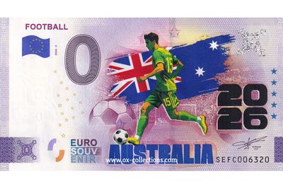 IT - Football 2026-3 Australia COLOR 0-Euro-Schein Football Australia COLOR 2026-3-AU Souvenir