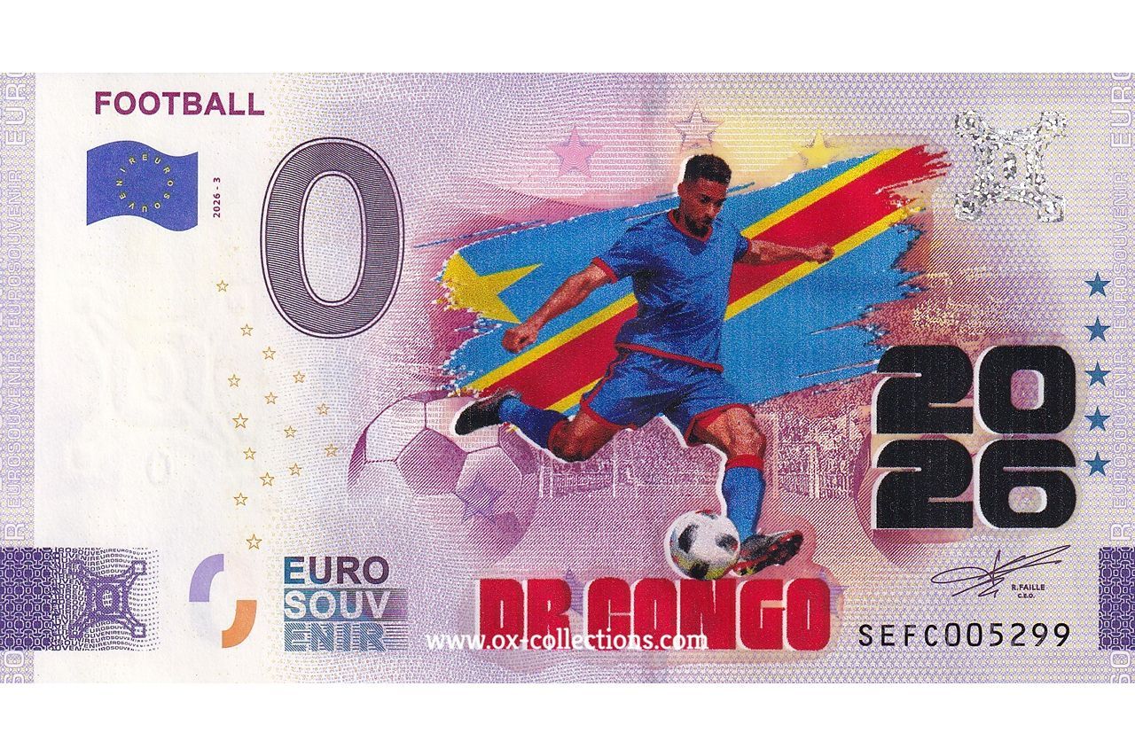 IT - Football 2026-3 Congo COLOR 0-Euro-Schein Football Congo COLOR 2026-3-CD Souvenir