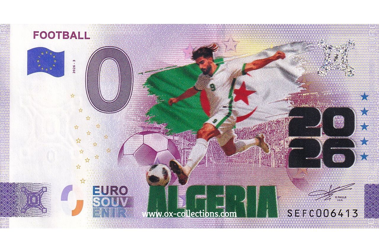 IT - Football 2026-3 Algeria COLOR 0-Euro-Schein Football Algeria COLOR 2026-3-DZ Souvenir