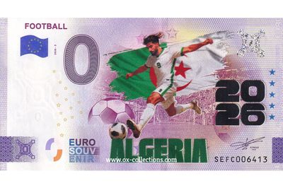 IT - Football 2026-3 Algeria COLOR 0-Euro-Schein Football Algeria COLOR 2026-3-DZ Souvenir