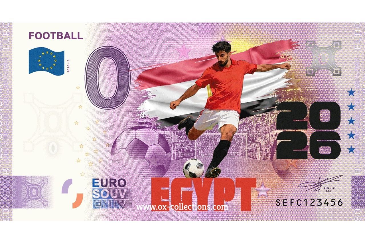 0 Euro-Schein Football Egypt COLOR 2026-3-EG Souvenir