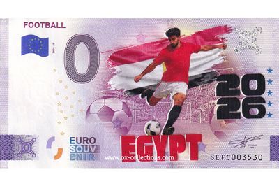 IT - Football 2026-3 Egypt COLOR 0-Euro-Schein Football Egypt COLOR 2026-3-EG Souvenir