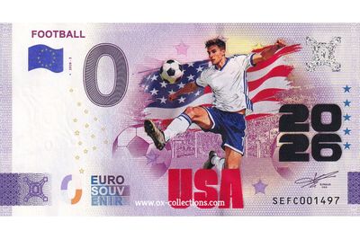 IT - Football 2026-3 USA COULEUR Billet 0 euro Football USA COULEUR 2026-3-US souvenir