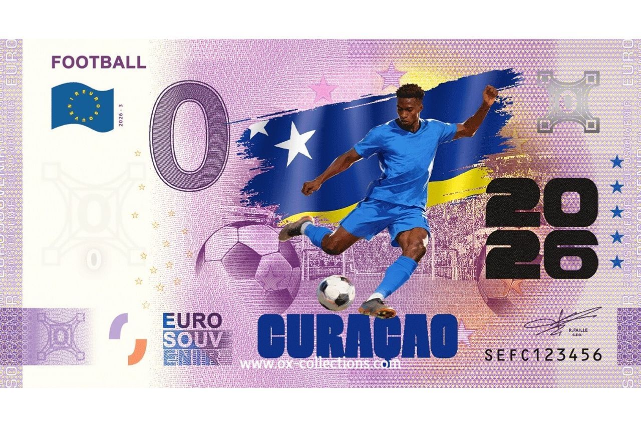 0 Euro-Schein Football Curacao COLOR 2026-3-CW Souvenir