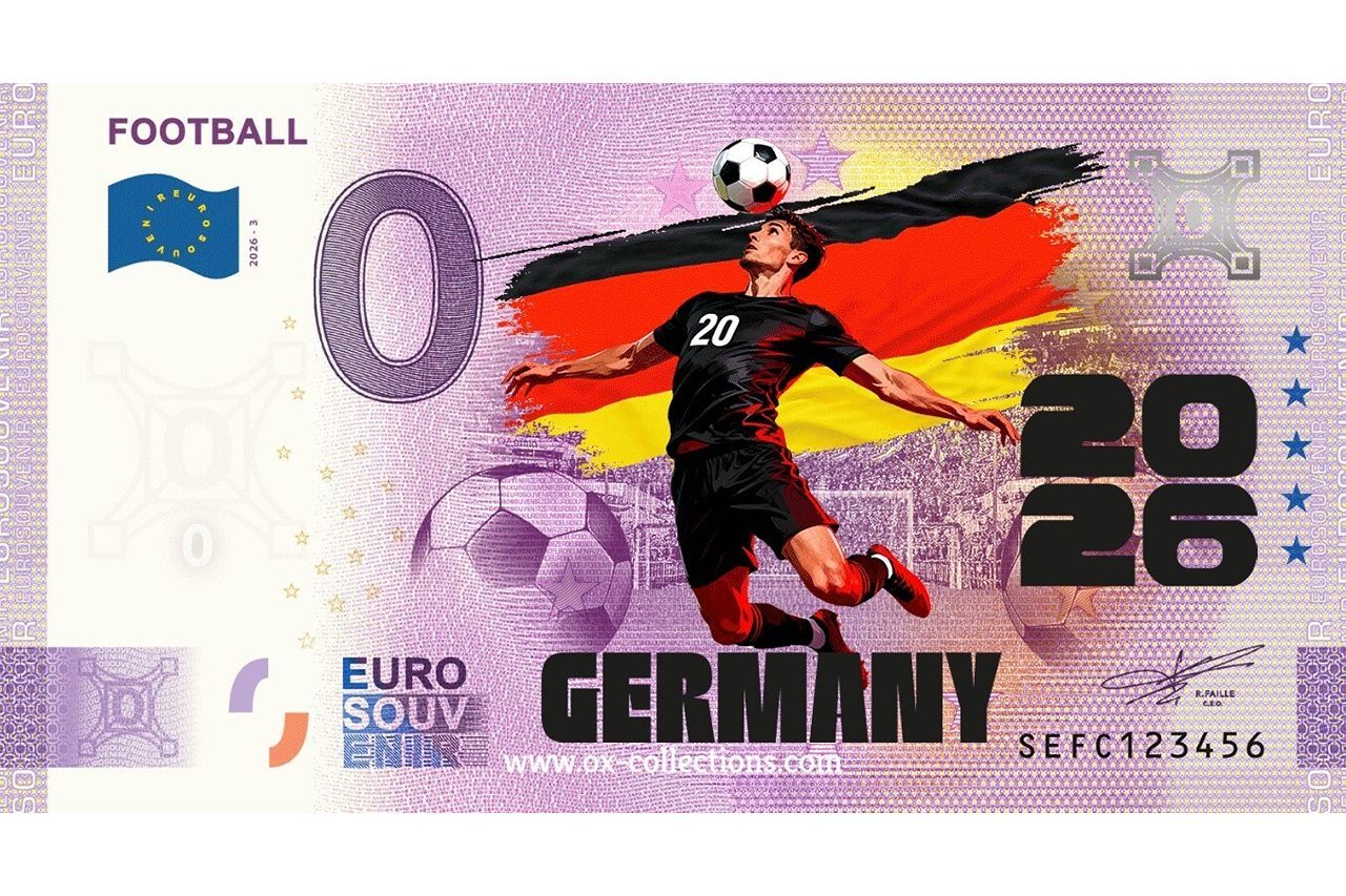 0 Euro-Schein Football Germany COLOR 2026-3-DE Souvenir
