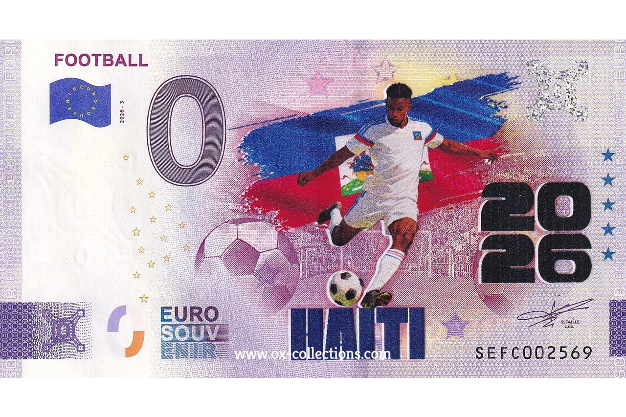 0-Euro-Schein Football Haiti COLOR 2026-3-HT Souvenir