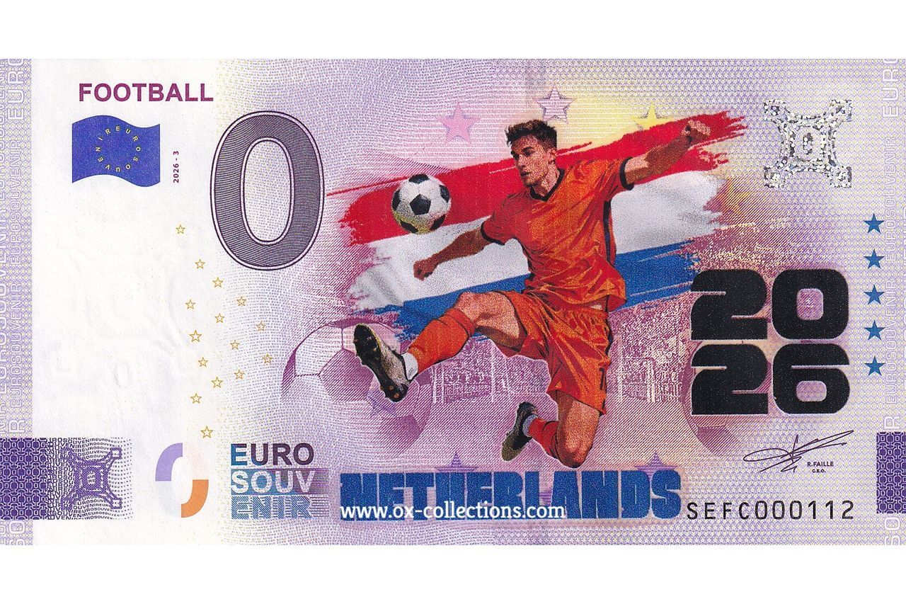 IT - Football 2026-3 Netherlands COLOR 0-Euro-Schein Football Netherlands COLOR 2026-3-NL Souvenir