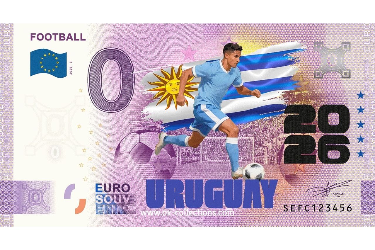 0 Euro-Schein Football Uruguay COLOR 2026-3-UY Souvenir