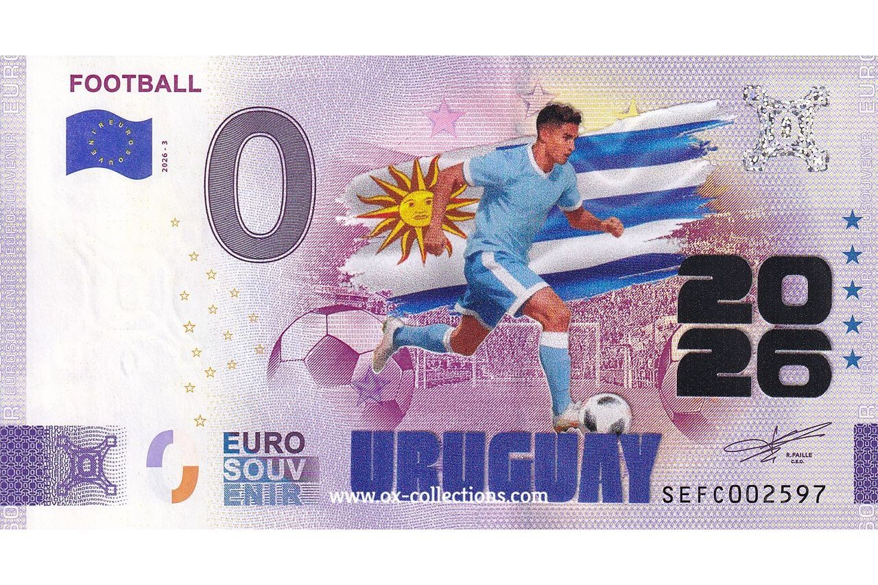 IT - Football 2026-3 Uruguay COLOR 0-Euro-Schein Football Uruguay COLOR 2026-3-UY Souvenir