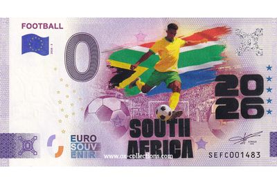IT - Football 2026-3 South Africa COULEUR Billet 0 euro Football South Africa COULEUR 2026-3-ZA souvenir