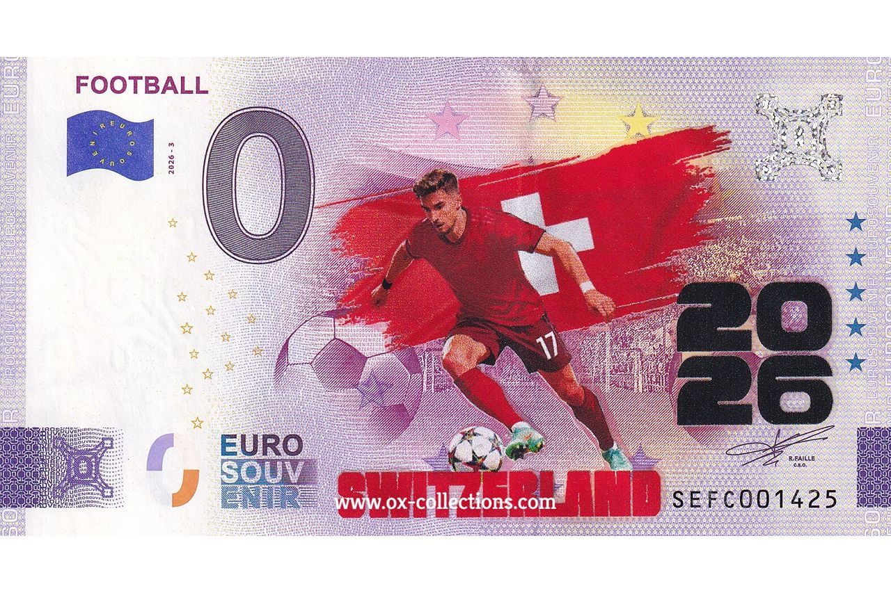IT - Football 2026-3 Switzerland COLOR 0-Euro-Schein Football Switzerland COLOR 2026-3-CH Souvenir
