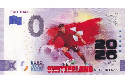 IT - Football 2026-3 Switzerland COLOR 0-Euro-Schein Football Switzerland COLOR 2026-3-CH Souvenir