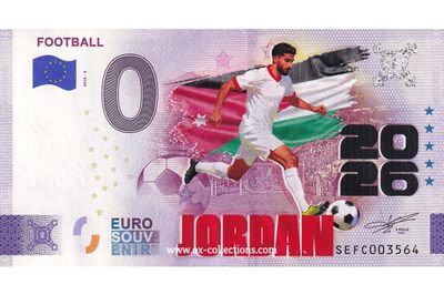 IT - Football 2026-3 Jordan COULEUR Billet 0 euro Football Jordan COULEUR 2026-3-JO souvenir
