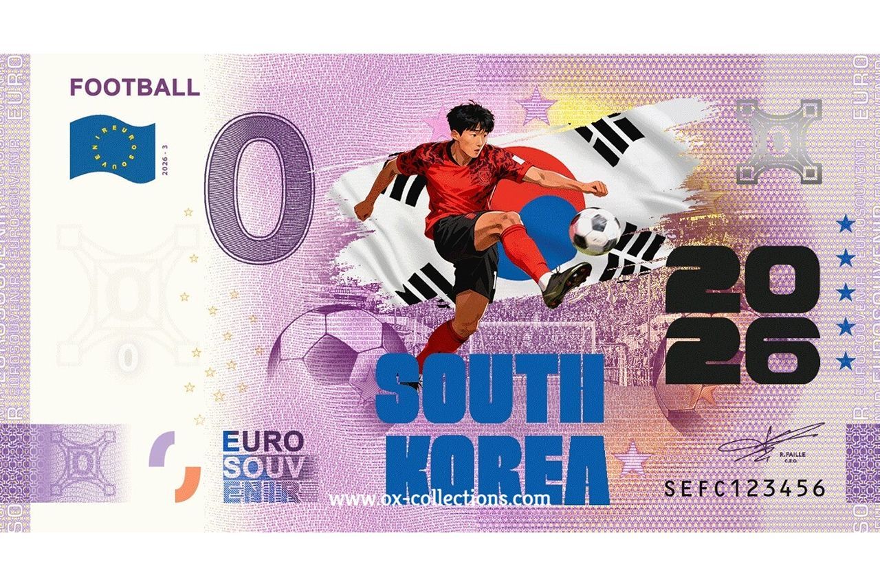 0 Euro-Schein Football South Korea COLOR 2026-3-KR Souvenir