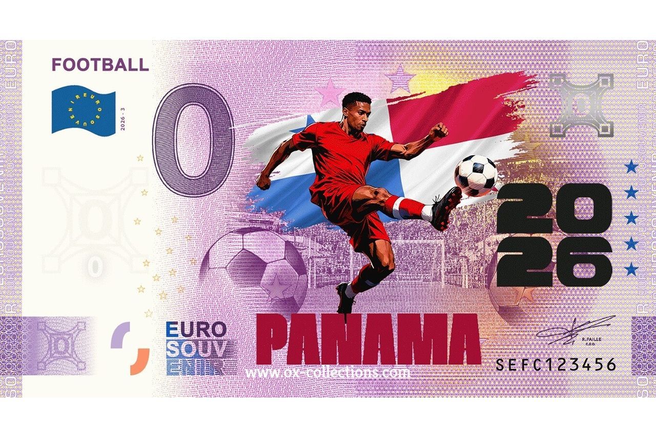 0 Euro-Schein Football Panama COLOR 2026-3-PA Souvenir