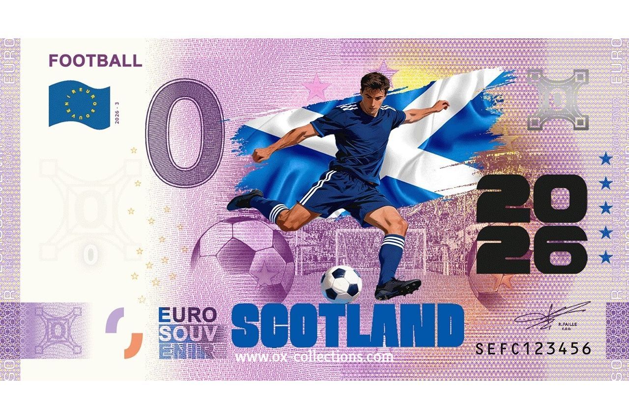 0 Euro-Schein Football Scotland COLOR 2026-3-SC Souvenir
