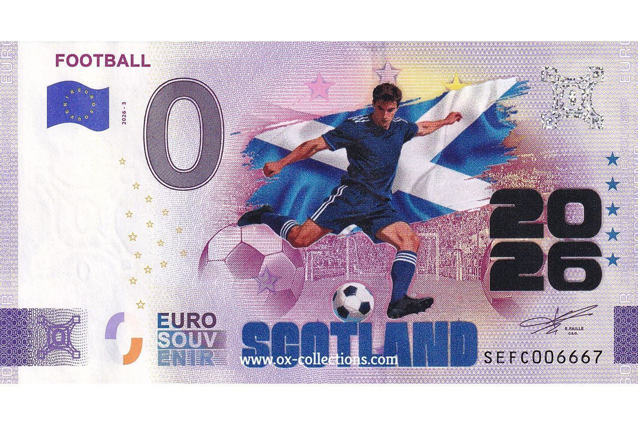 IT - Football 2026-3 Scotland COLOR 0-Euro-Schein Football Scotland COLOR 2026-3-SC Souvenir
