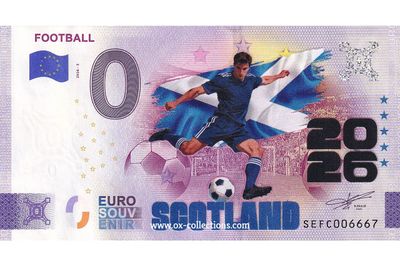 IT - Football 2026-3 Scotland COLOR Zero Euro Note Football Scotland COLOR 2026-3-SC souvenir