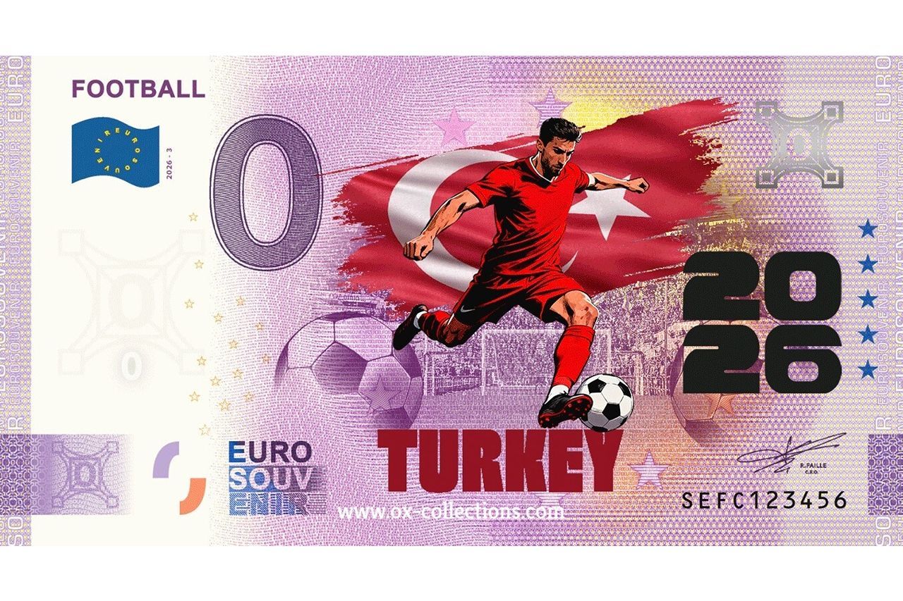 0 Euro-Schein Football Turkey COLOR 2026-3-TR Souvenir