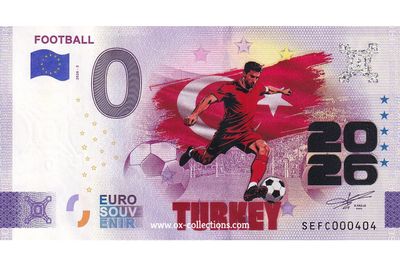 IT - Football 2026-3 Turkey COLOR 0-Euro-Schein Football Turkey COLOR 2026-3-TR Souvenir