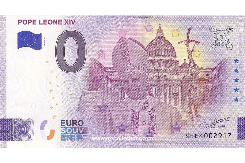 0 Euro-Schein Pope Leone XIV 2026-13 Souvenir