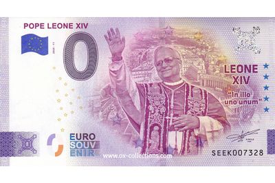 Zero Euro Note Pope Leone XIV 2025-11 souvenir