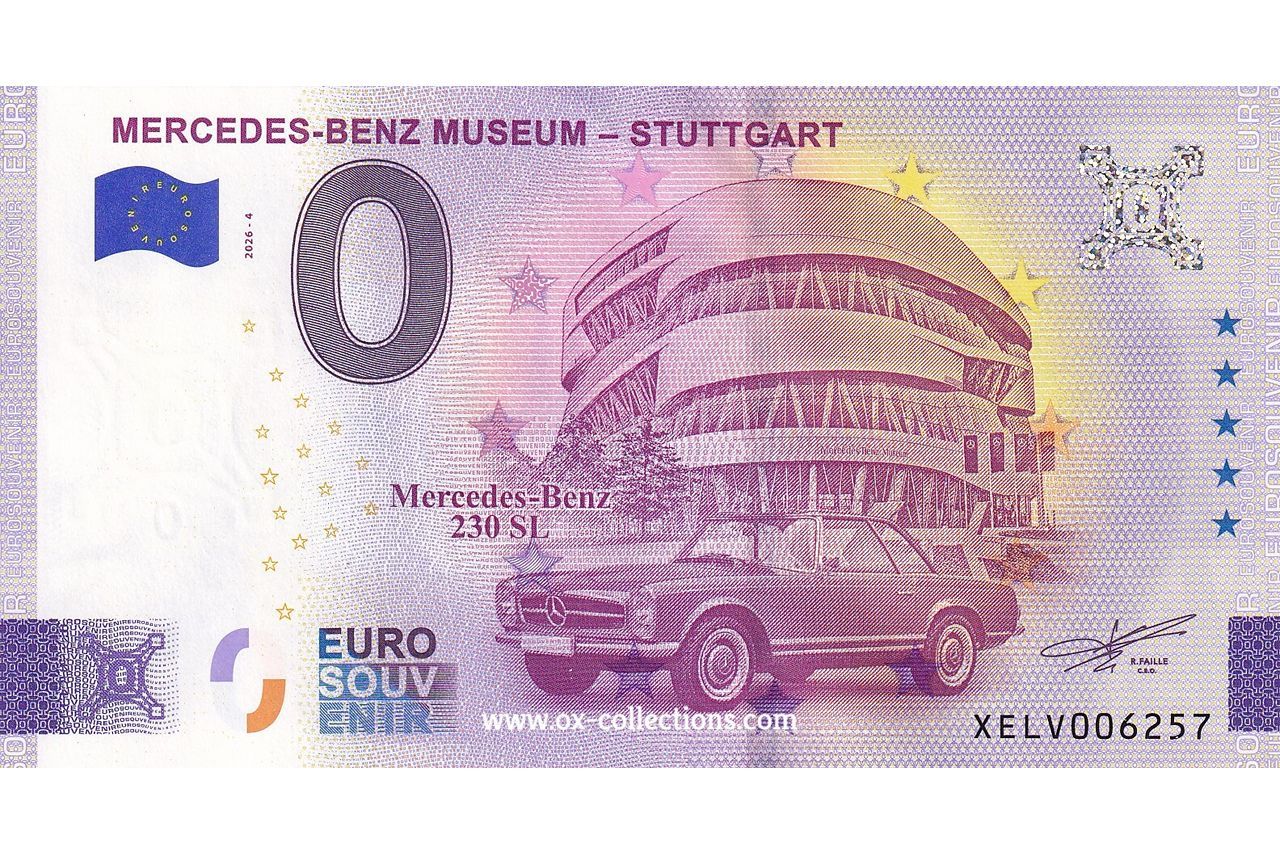 0 Euro-Schein Mercedes-Benz Museum 2026-4 Souvenir