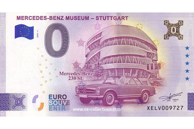DE - Mercedes-Benz Museum - 2026-04 Zero Euro Note Mercedes-Benz Museum 2026-4 Gold souvenir