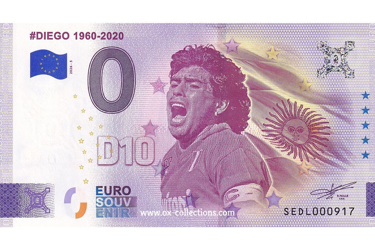 Zero Euro Note Diego 2026-5 souvenir