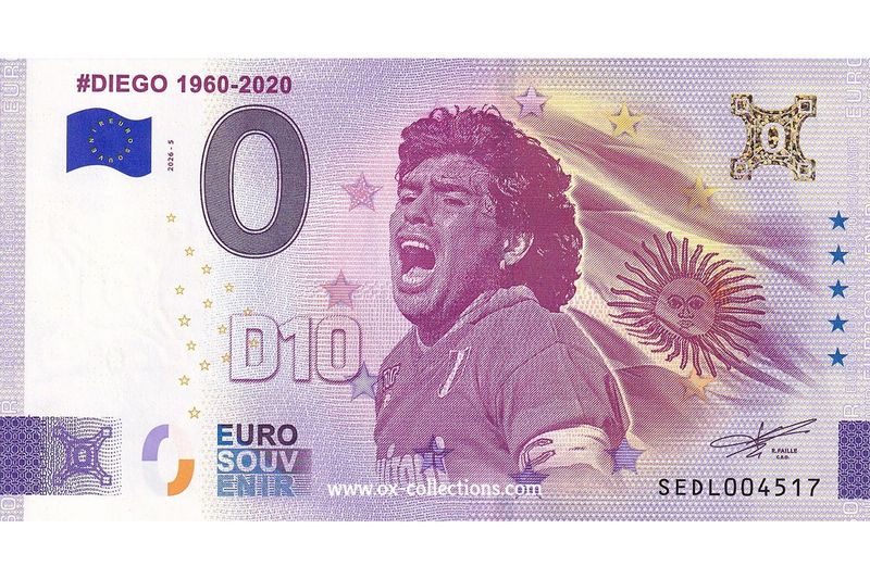 IT - Diego - 2026-05 Billet 0 euro Diego 2026-5 Gold souvenir