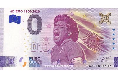 IT - Diego - 2026-05 Zero Euro Note Diego 2026-5 Gold souvenir