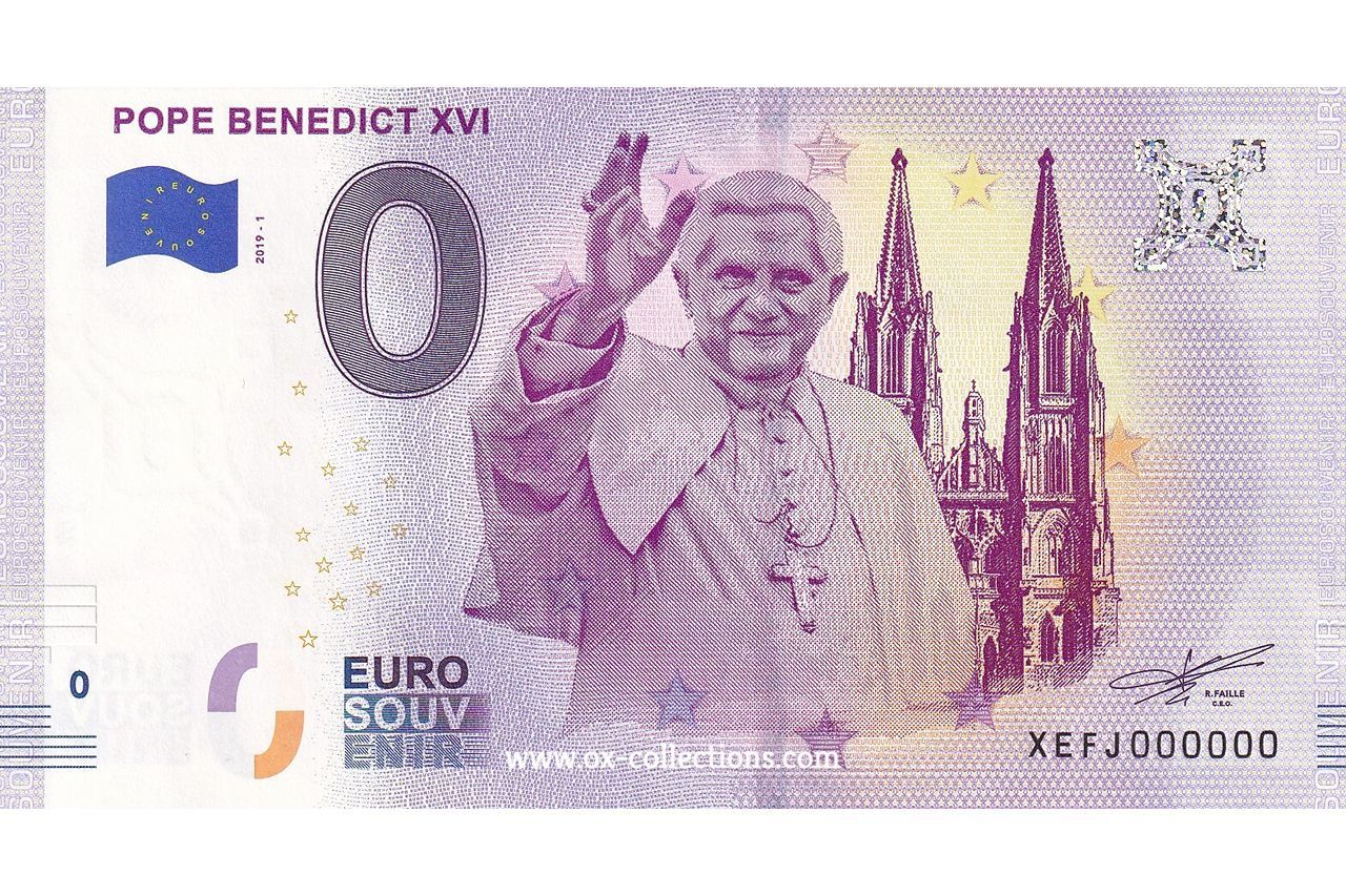 DE - Pope Benedict XVI - 2019-01 PROTOTYPE Billet 0 euro Pope Benedict XVI PROTOTYPE 2019-1 souvenir