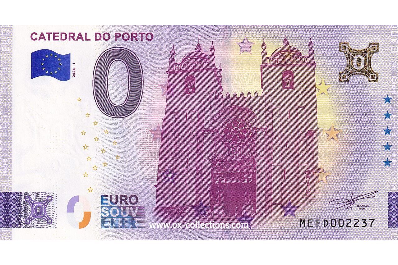 PT - Catedral do Porto - 2026-01 0-Euro-Schein Catedral do Porto 2026-1 Gold Souvenir
