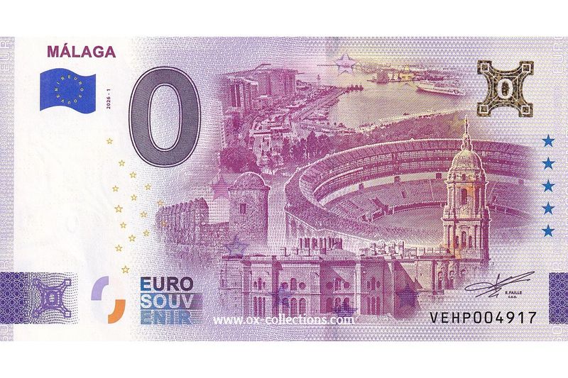 ES - Málaga - 2026-01 0-Euro-Schein Málaga 2026-1 Gold Souvenir