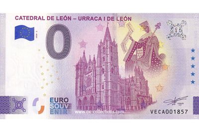 Zero Euro Note Catedral de León 2026-2 souvenir