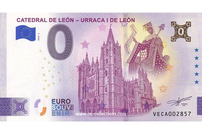 0-Euro-Schein Catedral de León 2026-2 Gold Souvenir
