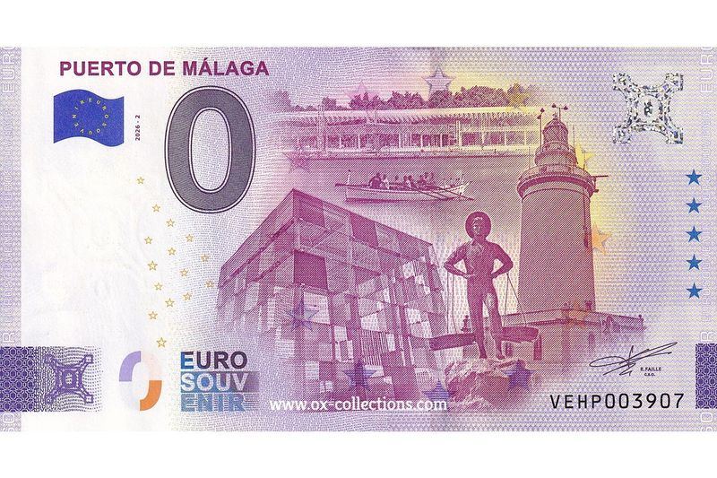 ES - Puerto de Málaga - 2026-02 0-Euro-Schein Puerto de Málaga 2026-2 Souvenir