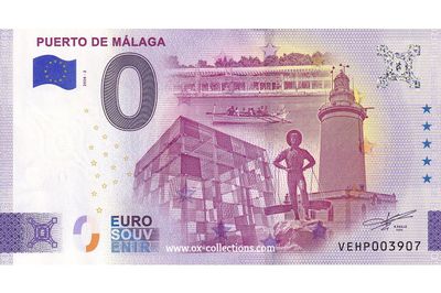 Zero Euro Note Puerto de Málaga 2026-2 souvenir