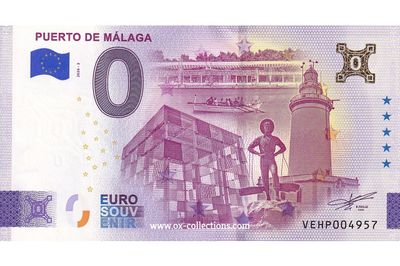ES - Puerto de Málaga - 2026-02 0-Euro-Schein Puerto de Málaga 2026-2 Gold Souvenir