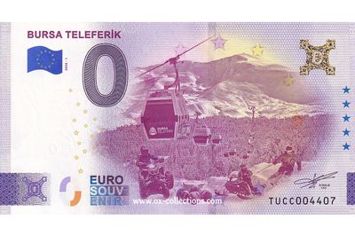 TR - Bursa Teleferik - 2026-01 0-Euro-Schein Bursa Teleferik 2026-1 Gold Souvenir