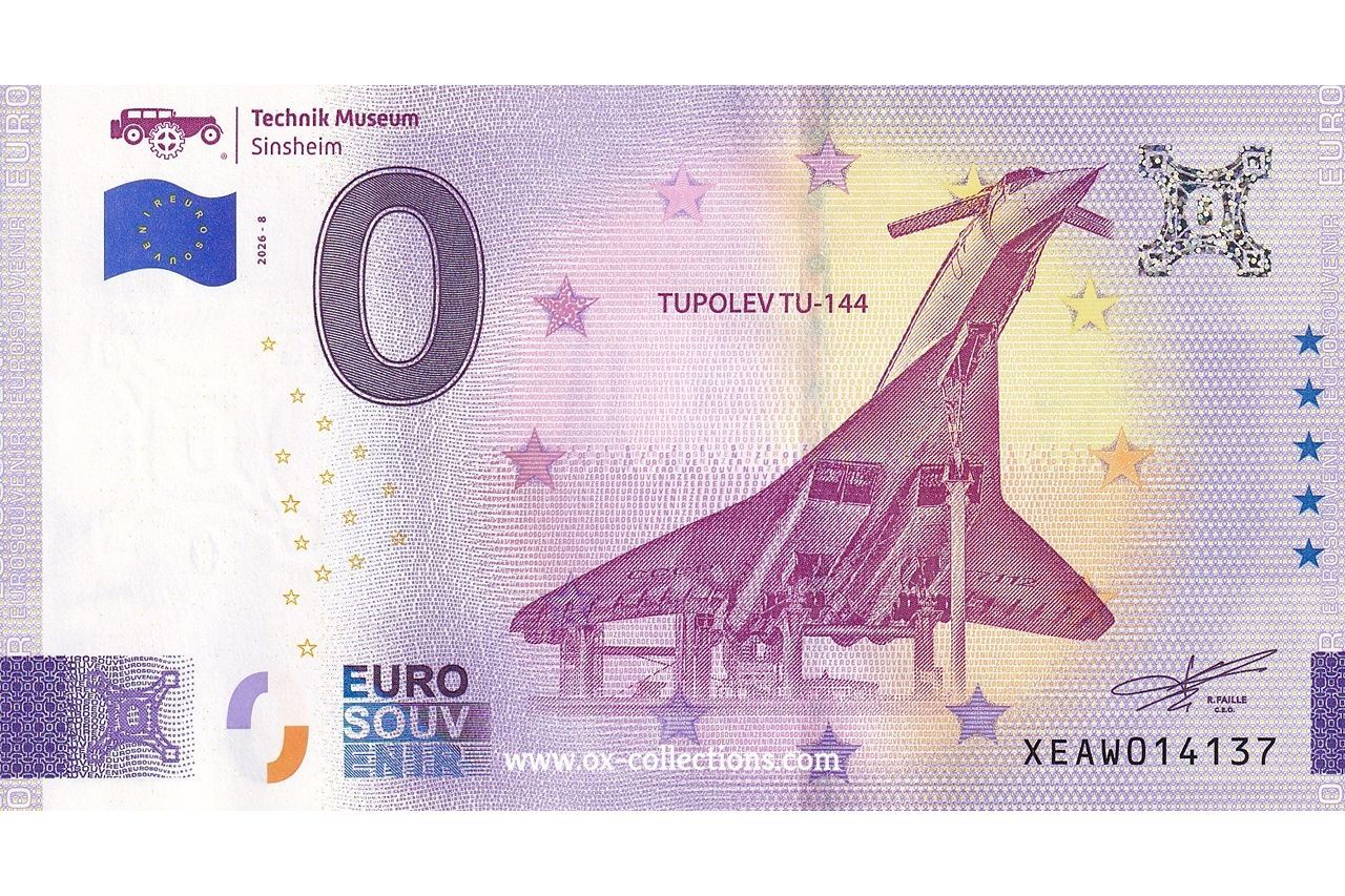 DE - Technik Museum Sinsheim - 2026-08 Zero Euro Note Technik Museum Sinsheim 2026-8 souvenir