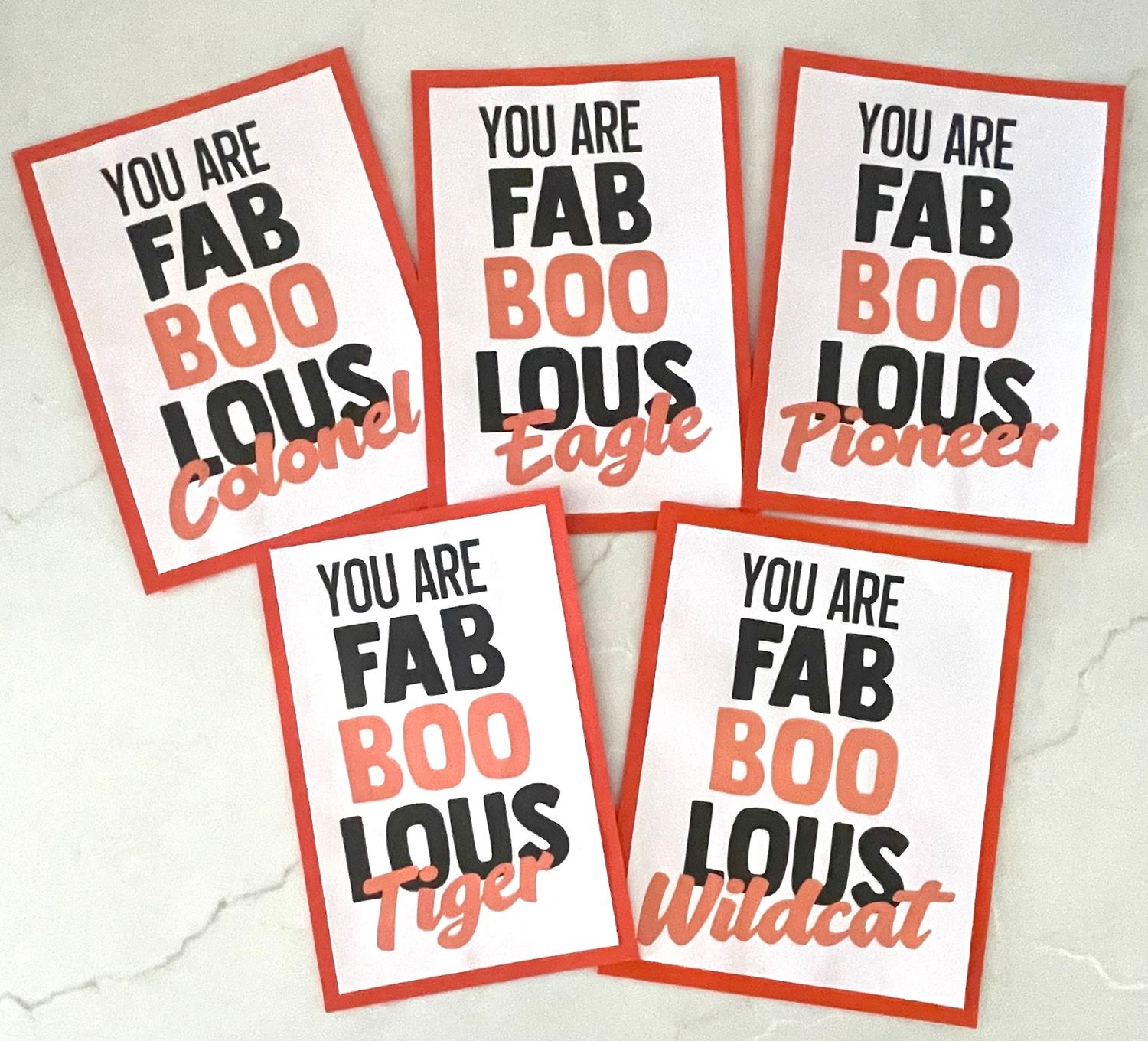 YOU ARE FAB-BOO-LOUS (ALL SCHOOLS)
