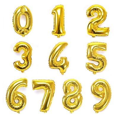 SET OF 2 OVERSIZED FOIL NUMBER BALLOONS - BOX-ADD ON ONLY