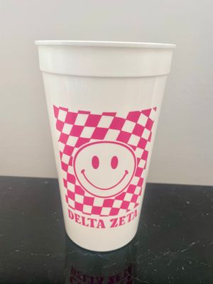 DELTA ZETA &amp; GAMMA PHI BETA SMILEY STADIUM CUP - BOX-ADD ON ONLY
