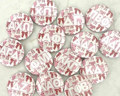 SORORITY BOW BUTTON ADD-ON