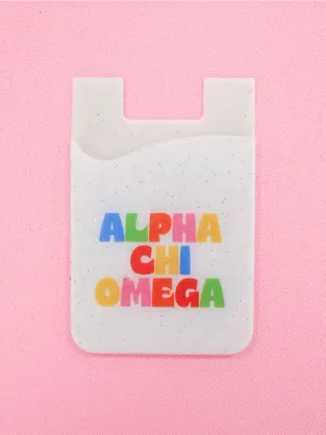 ALPHA CHI OMEGA  &amp; PI BETA PHI SHIMMER PHONE WALLET - BOX-ADD ON ONLY